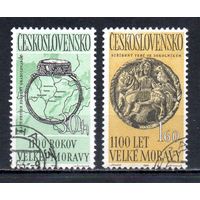 1100-летие Моравии Чехословакия 1963 год серия из 2-х марок