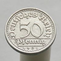 Германия 50 пфеннигов 1921 F