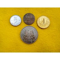 4 монеты стран Европы