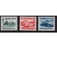 Германия-1939,(Мих.686-688)  ** ( 1 м - *)  , Автомобили, Автогонки,(полная серия)