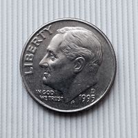 1 дайм 1995( D) года США. Родная патина!