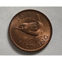 1938 год фартинг  Англия