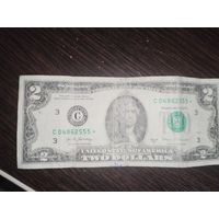 2 доллара 2017 года редкие в номере в конце звезда в плохом состоянии