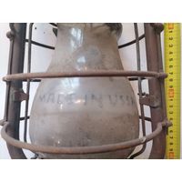 Старая керосиновая лампа made in USSR на стекле