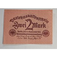 1922 год Германия 2 марки