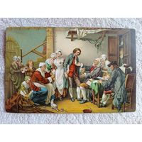 Старинная открытка. Грёз. Благословение деревни. Издательство Штенгель