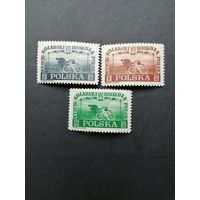 Польша 1948 Полная серия марок "VII велогонки по Польше" (чистые**) Mi.487-489 каталог 9.00 евро