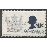 Новая Зеландия. Королева Елизавета II. Герб страны. 1970г. Mi#528.