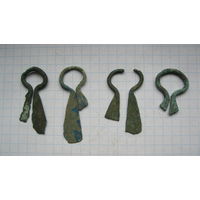 Сюльгамы, 4 шт.. Бронза, литье.