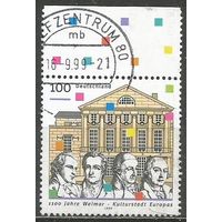 Германия. 1100 лет г.Веймара. Культурная столица Европы. 1999г. Mi#2028.
