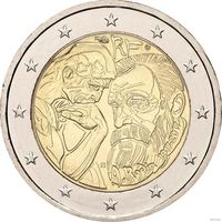 2 евро 2017 Франция Роден UNC из ролла