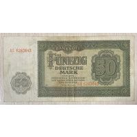 Банкнота 50 марок 1948 год. ГДР