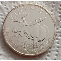 Канада 5 долларов 2012 Лось унция 999