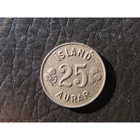 Исландия. 25 эйре. 1966. С 20 копеек. Распродажа коллекции. Смотрите другие лоты.
