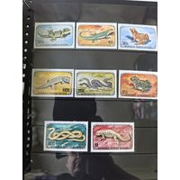 Лот чистых марок Монголия пресмыкающие