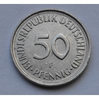 50 пфеннигов 1989 г. F, ФРГ, Германия.