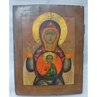 Икона Божией Матери Знамение, 19 век. Размер!