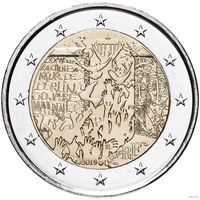 2 евро 2019 Франция 30 лет падения Берлинской стены UNC из ролла