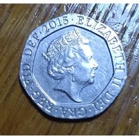 Великобритания, 20 пенсов 2015 года