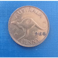 Австралия 1 пенни 1964 год кенгуру королева Елизавета