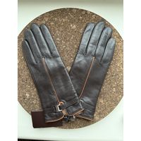 Перчатки новые женские Pitas, кожа, размер 6.5