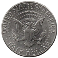 СОЕДИНЁННЫЕ ШТАТЫ АМЕРИКИ. 1/2 доллара 2001 D. Герб. Д. Кеннеди