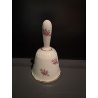 Колокольчик фарфор Цветы Розы  Англия Винтаж Staffordshire