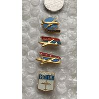 Значки ИЛ 18, 4 шт