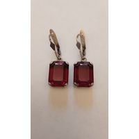 Серьги серебро 925 Агат