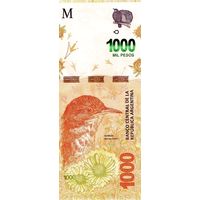Аргентина 1000 песо образца 2017 года UNC p366(4)