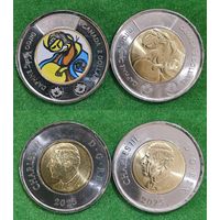 Канада 2 доллара, 2025 Посвящение жизни и творчеству Дафны Оджиг (цветная+обычная).