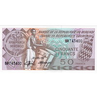 Бурунди, 50 франков, 1993 г., UNC