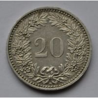 Швейцария0 20 раппенов 1988 г.