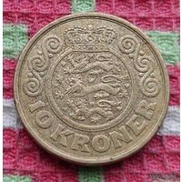 Дания 10 крон 1989 года. Королева Маргарет II.
