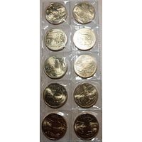 Австралия 1 доллар 2025 год, UNC. "Австралийские Большие Вещи. Набор 10 штук"