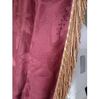 - ШТОРЫ-ОБРАМЛЕНИЕ Германия 1950-ые занавески , шёлк , бахрома , две полоски-подвязки шёлк