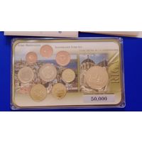 Латвия евро комплект 2014 с позолоченной медалью Рига unc.