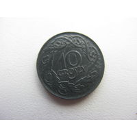 Польша 10 грошей 1923 ( цинк )
