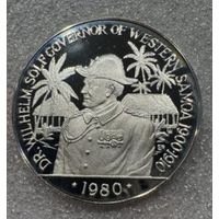 10 тала 1980 Самоа унцовка 31,5г серебра 925 пр.