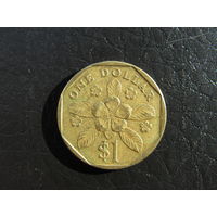 Сингапур 1 доллар, 1995. С 20 копеек. Распродажа коллекции. Смотрите другие лоты.