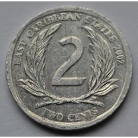 Восточные Карибы, 2 цента 2002 г.