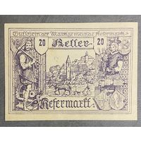 Нотгельд Австрия Рефермарт, 20 геллеров 1920 год.