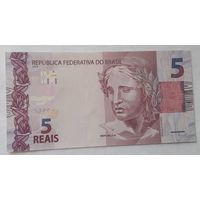 Бразилия 5 реалов 2010 года UNC