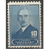 Турция. Мустафа И.Инёню. Второй Президент. 1942г. Mi#1123.