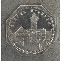 Германия Нюрнберг нотгельд 20 пфеннигов 1919 год. колодец Тайфербруннен. трамвайный жетон