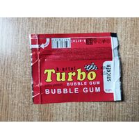 Вкладыш Turbo Rally 72 наклейки фантики авто auto турбо