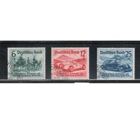 Германия-1939,(Мих.686-688)  гаш.  , Автомобили, Автогонки,(полная серия)