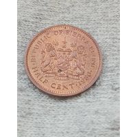 23. Распродажа коллекции! Сьерра Леоне 1/2 цента 1980 г. Редкая! UNC!