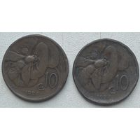 Италия 10 чентезимо 1924 г. Цена за 1 шт.