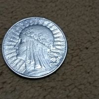 10 злотых (1933г.) Ядвига. Серебро. О,750